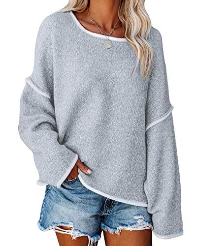 SALENT Women's Casual Oversized Chunky Knit Sweater Outfit Tops