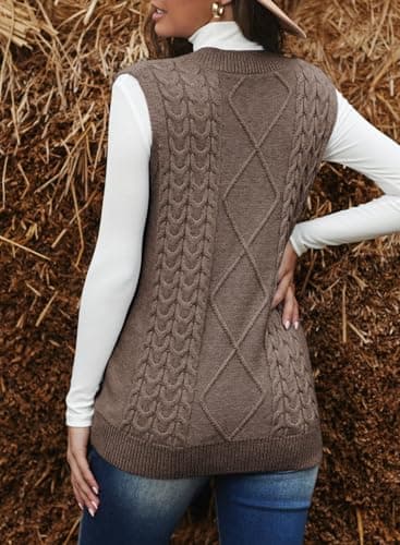 Oversized Sleeveless Sweater Vest for Women