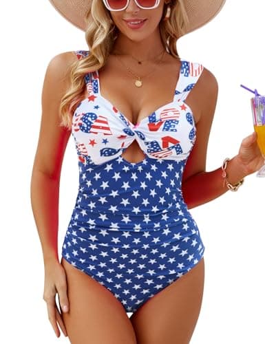 VIMPUNEC Women's High-Waisted Tummy Control One-Piece Swimwear