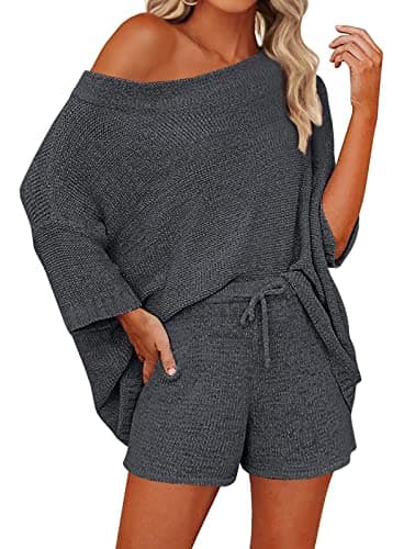 Mafulus Women's 2-Piece Knit Top and Shorts Set