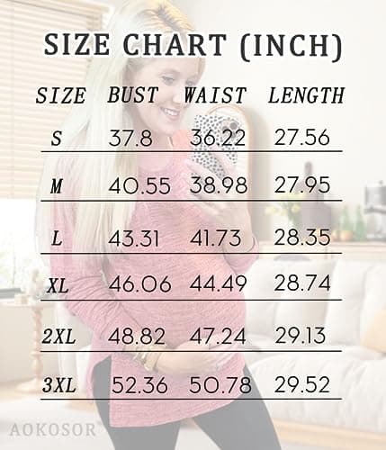 Aokosor Women's Long Sleeve Tunic Tops for Leggings