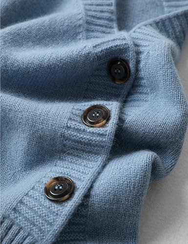 Oulivey Women's Side Button Down Sleeveless V-Neck Knit Sweater Vest