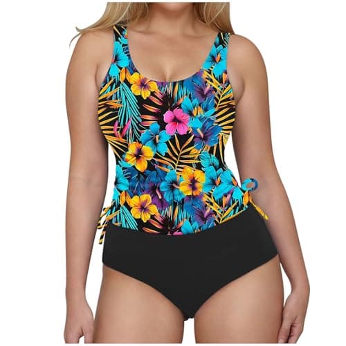 Cethrio Women's Tummy-Control Tankini Swimsuit