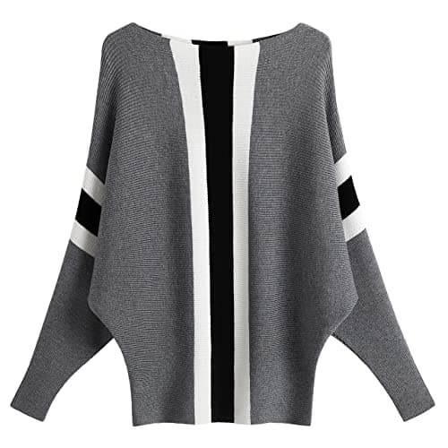 GABERLY Women's Boat Neck Batwing Dolman Knit Sweaters & Pullovers
