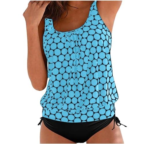 YNCSZEC Women's Tummy Control Tankini Bathing Suit Full Coverage