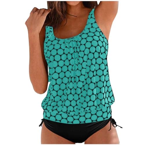 YNCSZEC Women's Tummy Control Tankini Bathing Suit Full Coverage