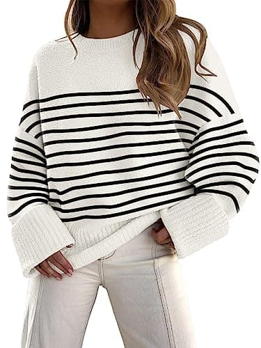 LILLUSORY Women's Oversized Fuzzy Chunky Warm Pullover Sweater