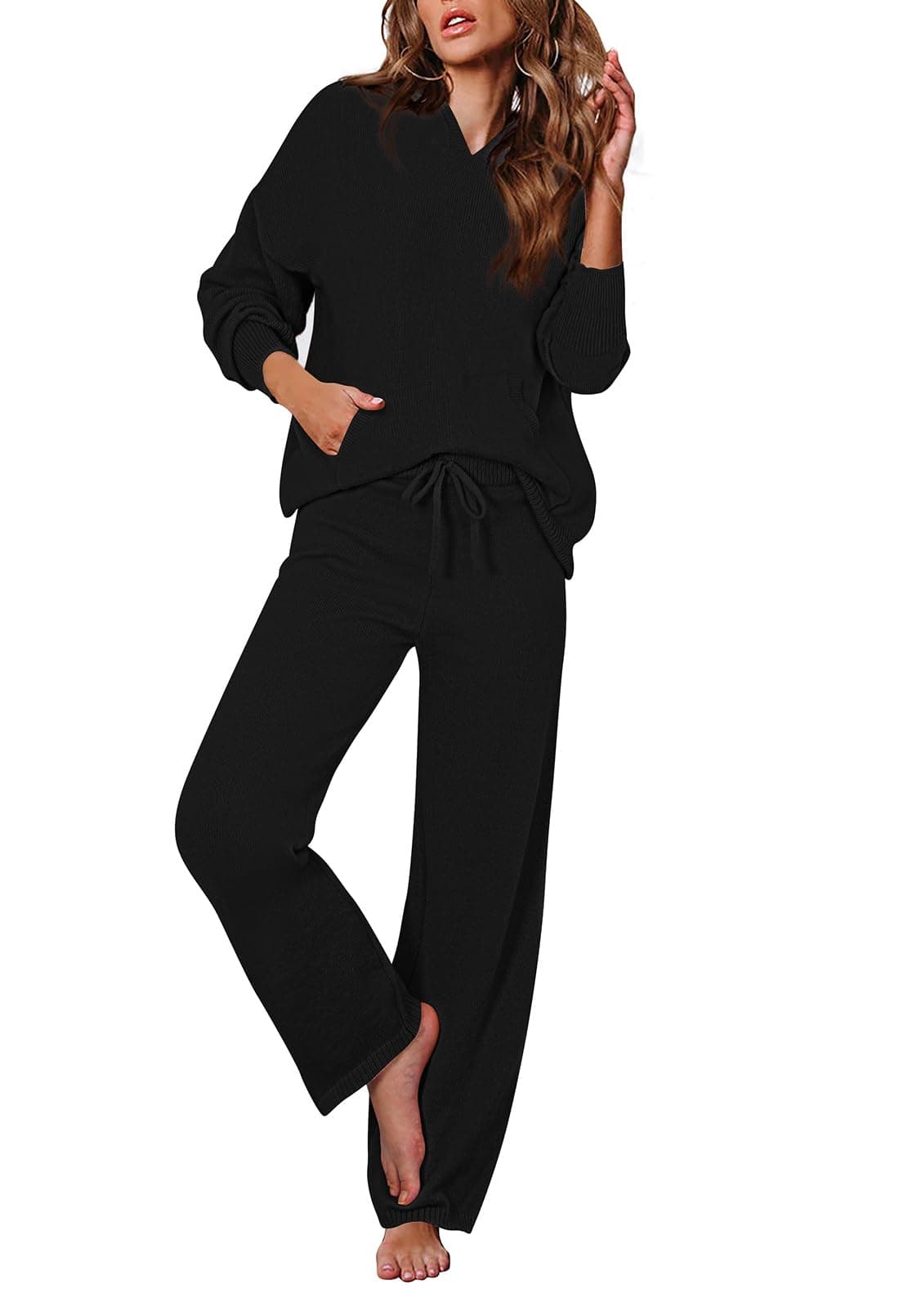 Viottiset Women's 2-Piece Black Lounge Set
