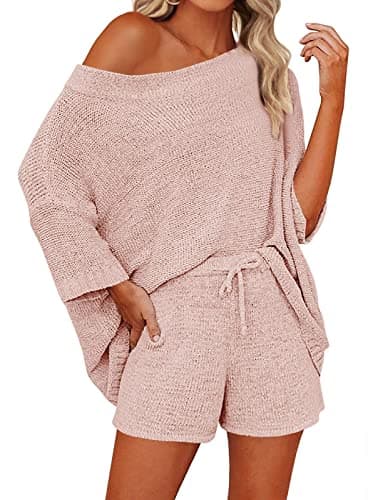 Mafulus Women's 2-Piece Knit Top and Shorts Set