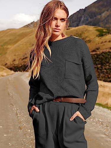 ANRABESS Women's Two-Piece Knit Loungewear Set