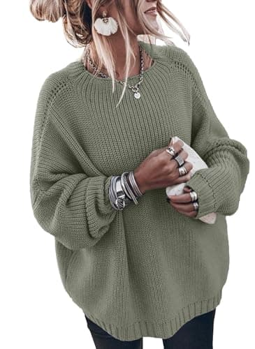 Oversized Women's Casual Knitted Sweater with Mock Neck