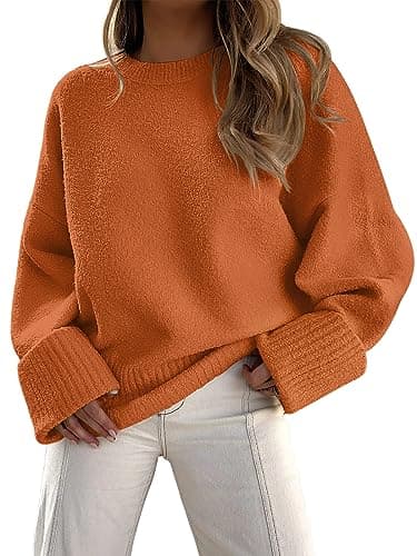 LILLUSORY Women's Oversized Fuzzy Chunky Warm Pullover Sweater