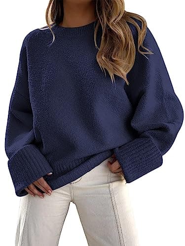 LILLUSORY Women's Oversized Fuzzy Chunky Warm Pullover Sweater