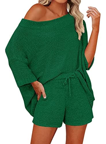 Mafulus Women's 2-Piece Knit Top and Shorts Set