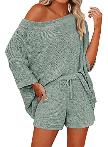 Mafulus Women's 2-Piece Knit Top and Shorts Set