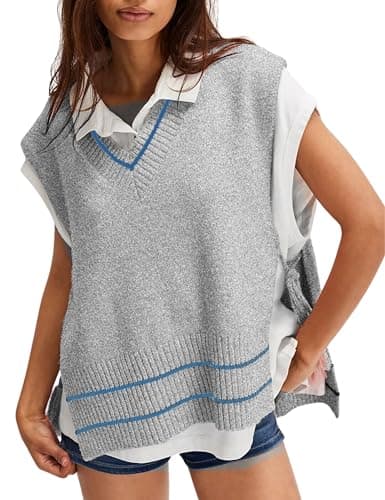 Meyhad Women's V-Neck Fringe Sweater Vest
