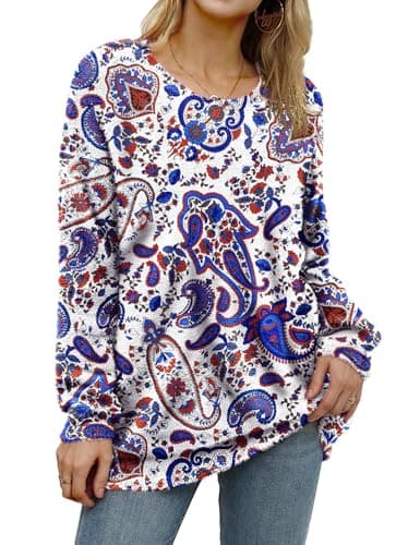 YESNO Women's Oversized Christmas Sweater with Graphic Print Casual Loose Knit Top S01