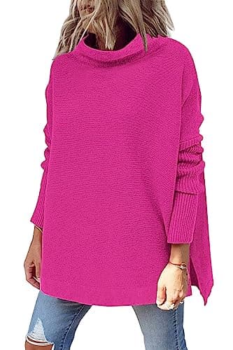 Women's Oversized Mock Turtleneck Sweater