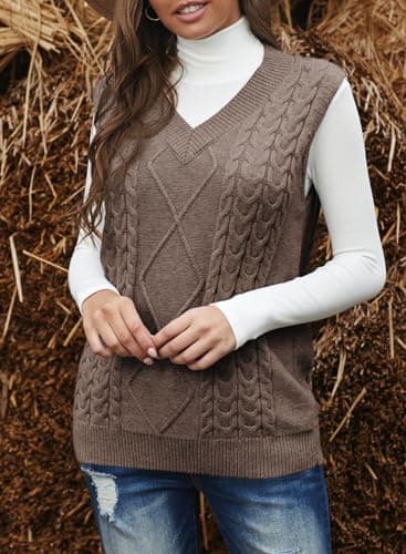 Oversized Sleeveless Sweater Vest for Women