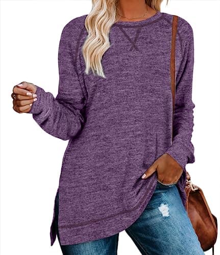 Aokosor Women's Long Sleeve Tunic Tops for Leggings