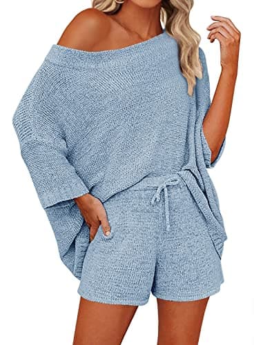 Mafulus Women's 2-Piece Knit Top and Shorts Set