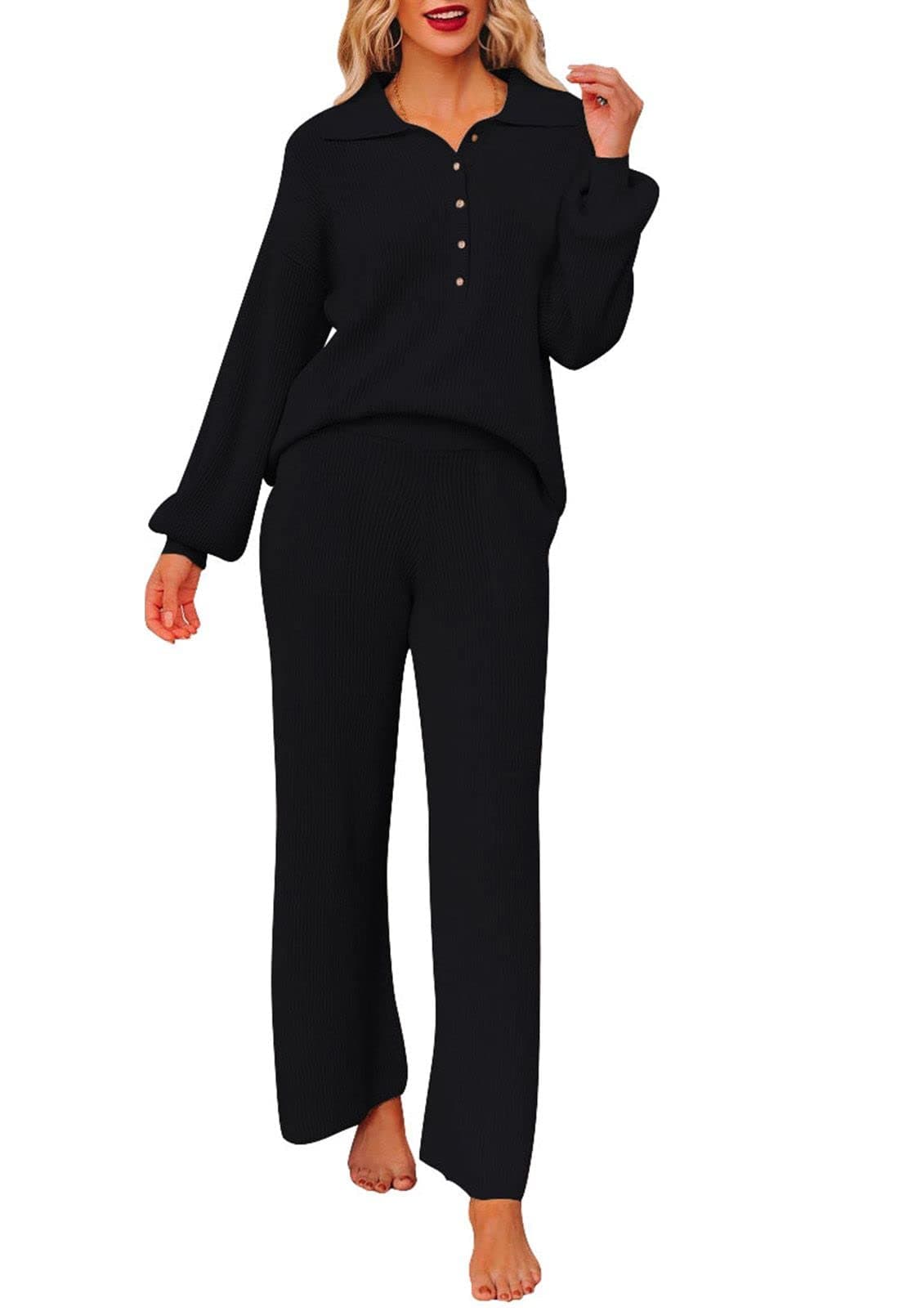 Viottiset Women's 2-Piece Knit Sweater Lounge Set