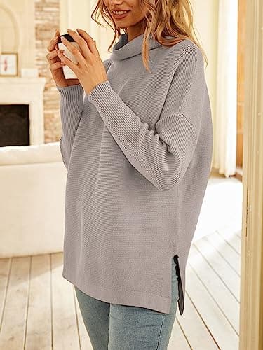Women's Oversized Mock Turtleneck Sweater