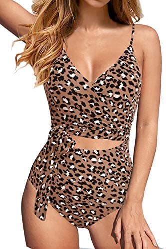 Upopby Women's Sexy Cut Out V Neck High Waisted One Piece Swimsuit