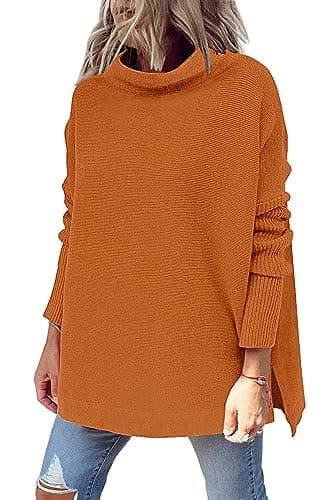 Women's Oversized Mock Turtleneck Sweater