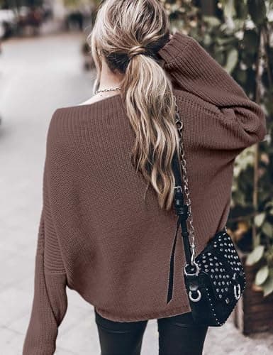 Oversized Women's Casual Knitted Sweater with Mock Neck