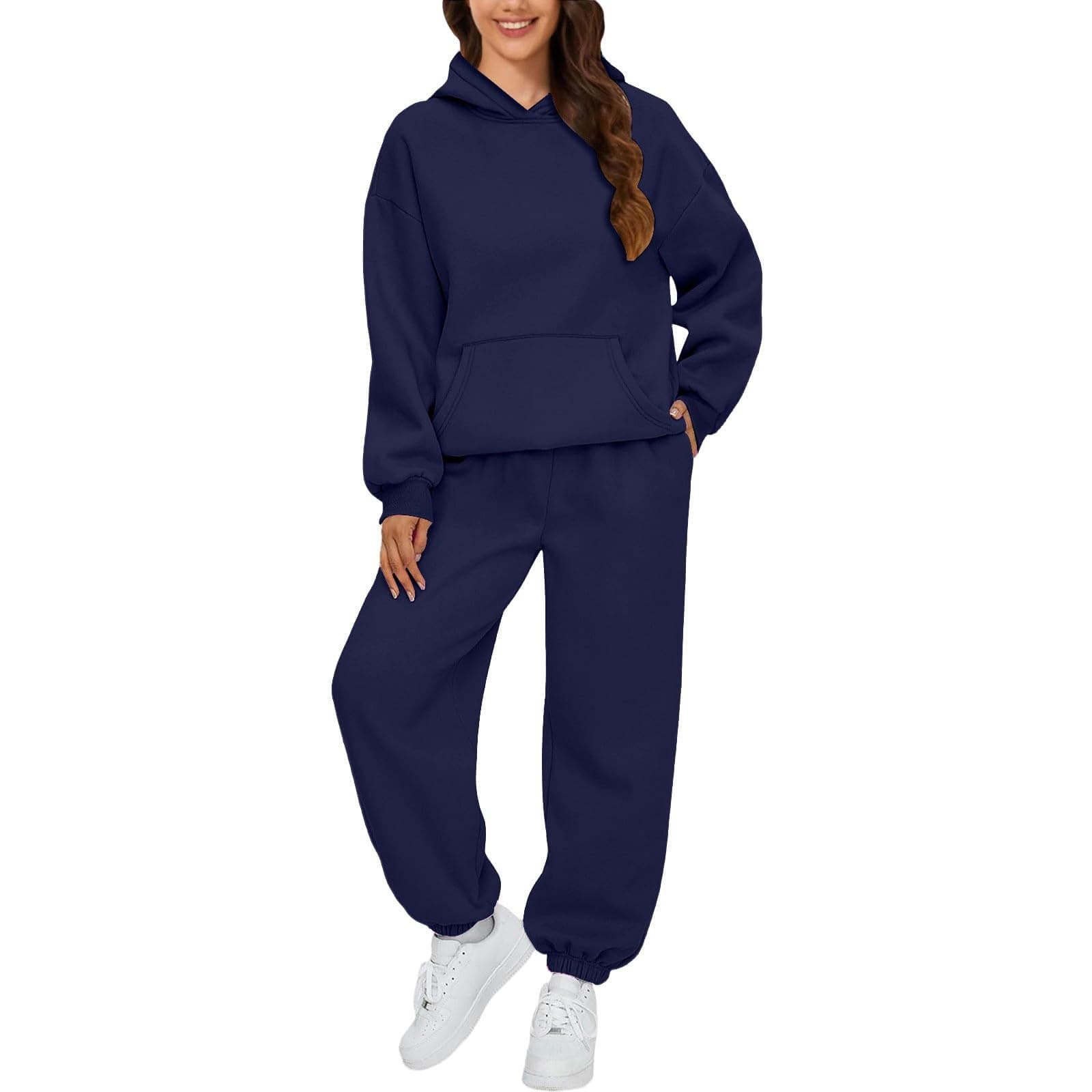 Women's Oversized Sweatsuit Sets Fall Long Sleeve Hoodies & Sweatpants