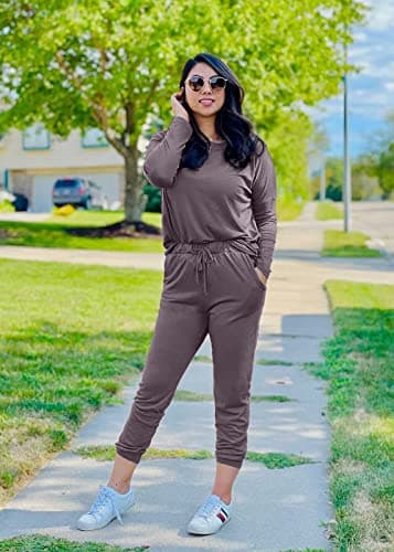 PRETTYGARDEN Women's Crewneck Pullover & High Waisted Pants Set