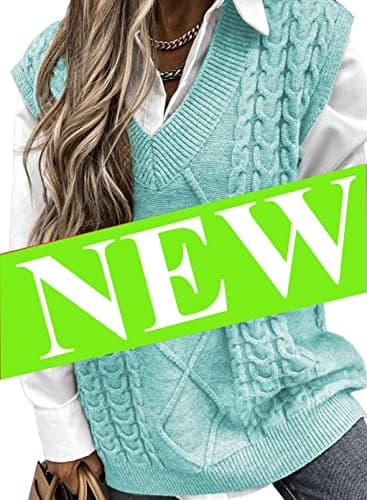 Oversized V Neck Sweater Vest for Women