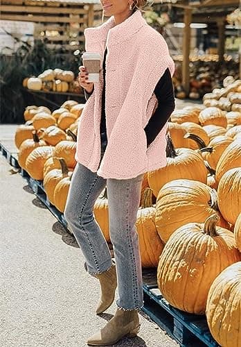 Hongqizo Women's Fuzzy Fleece Vest