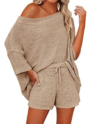 Mafulus Women's 2-Piece Knit Top and Shorts Set