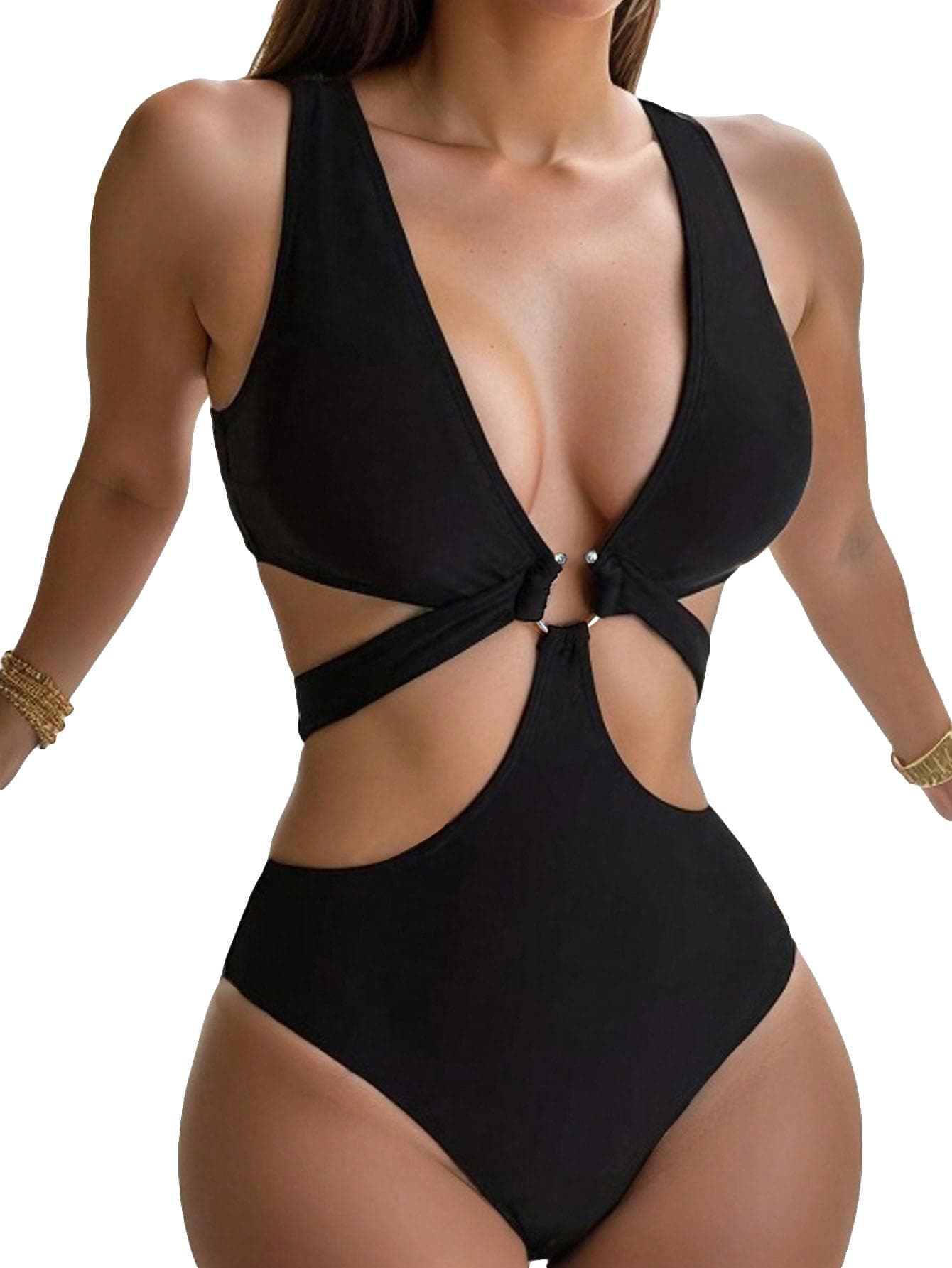 High Backless One Piece Swimsuit for Women