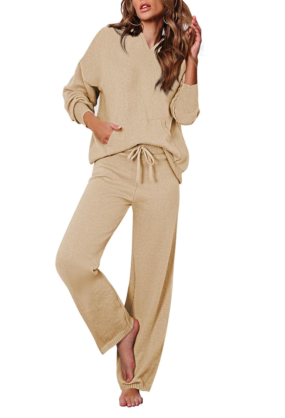 Viottiset Women's Hoodie and Wide Leg Pant Lounge Set