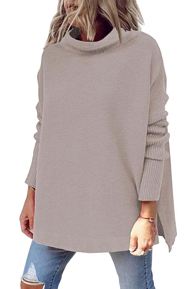 Women's Oversized Mock Turtleneck Sweater