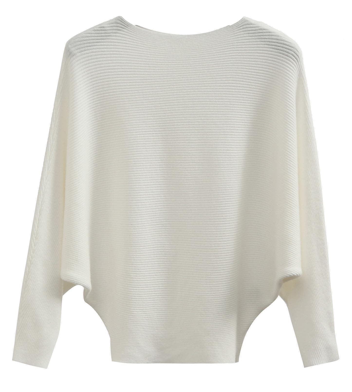FULIER Women Oversized Batwing Sleeve Knitted Sweater Top
