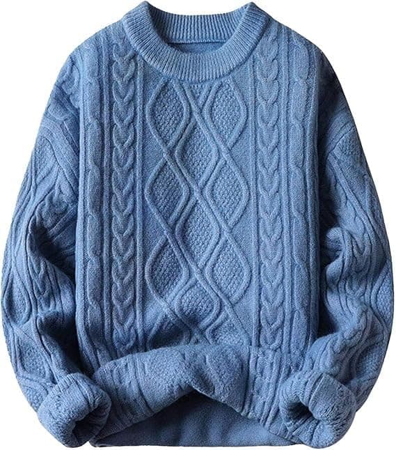 Vamtac Oversized Cable Knit Sweater Casual Loose Top