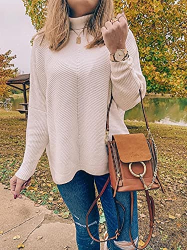 Oversized Turtleneck Batwing Sweater for Women - 2024 Fall Fashion