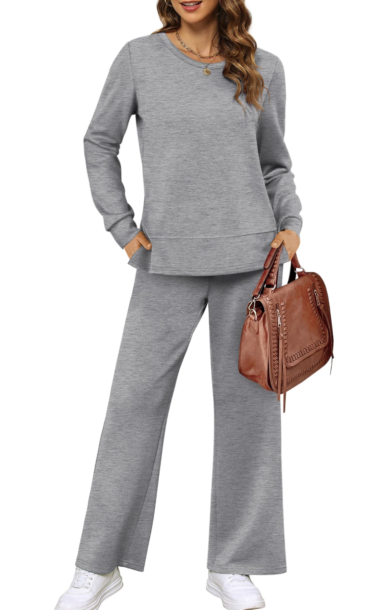 XIEERDUO Women's Wide Leg Tracksuit - Casual Fall Outfits S-3XL