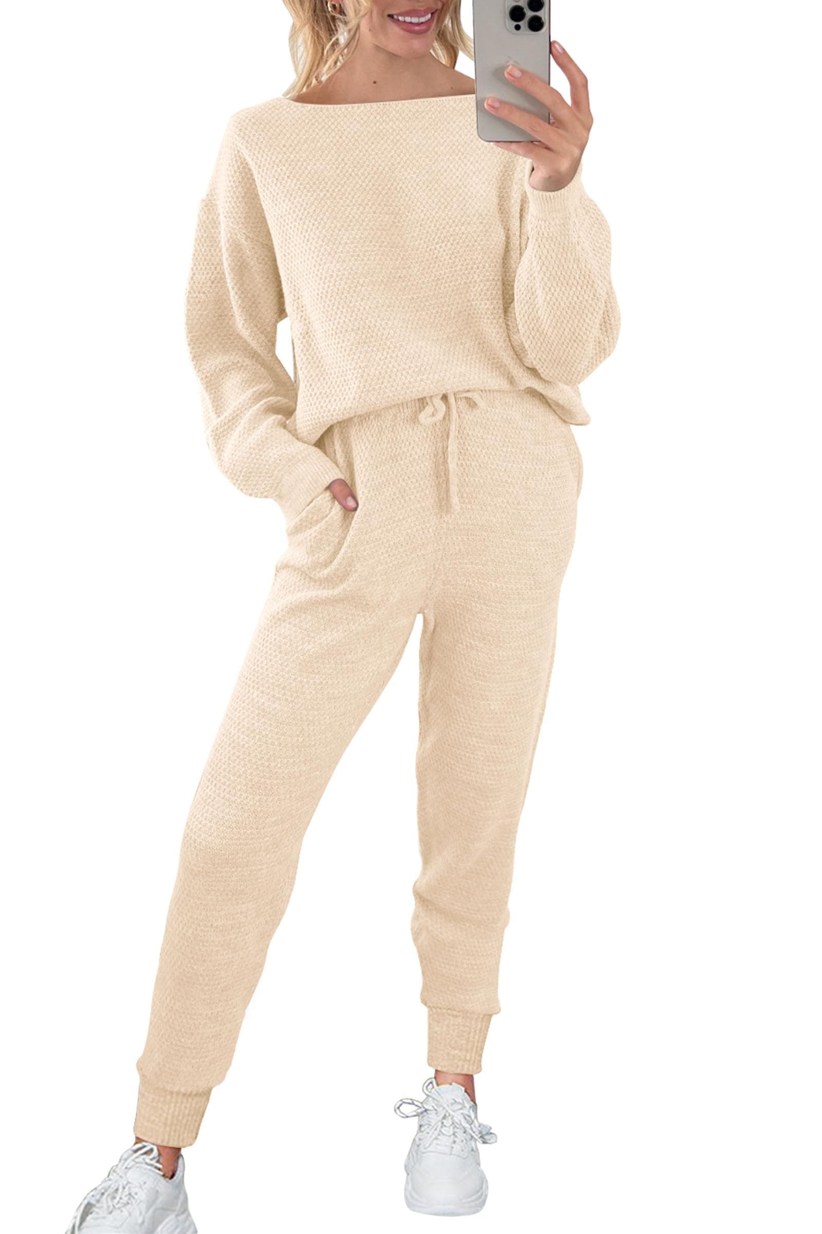PRETTYGARDEN Women's Long Sleeve Pullover & Long Pants Tracksuit Set