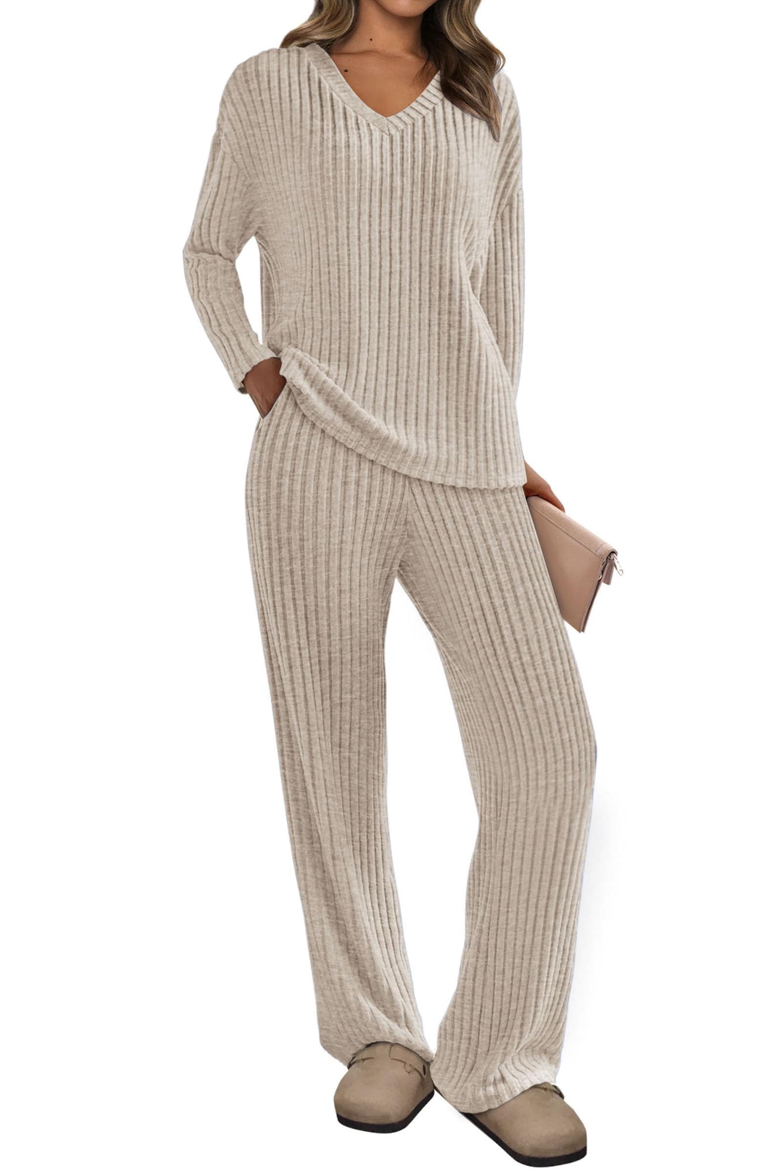 Women's Ribbed Knit Lounge Set