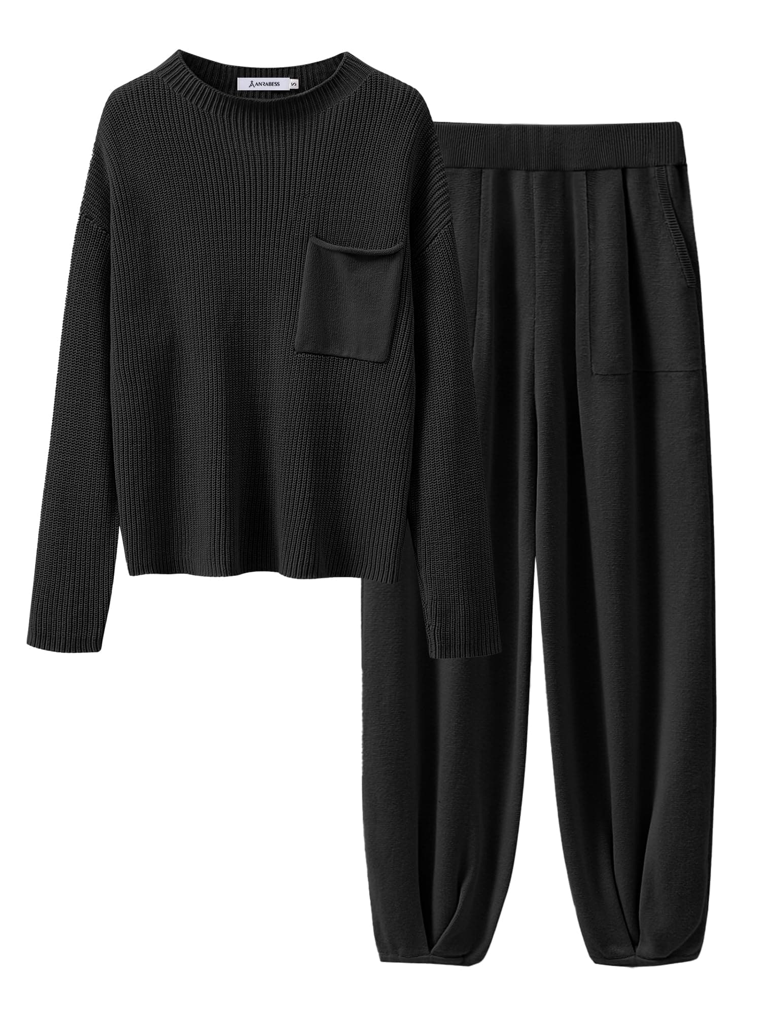 ANRABESS Women's Two-Piece Knit Loungewear Set