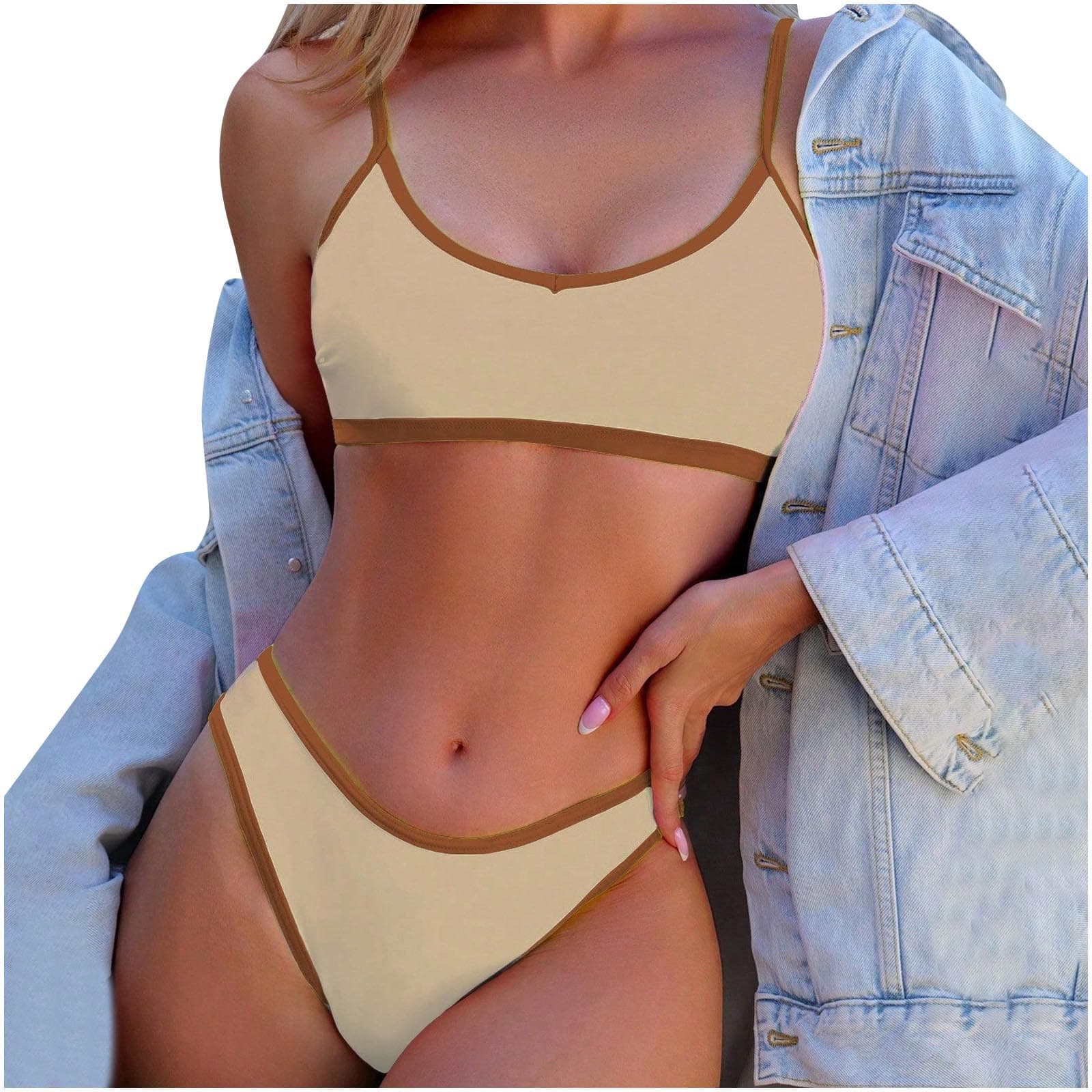 Cethrio High-Waisted Tummy Control Swimwear for Plus Size Women