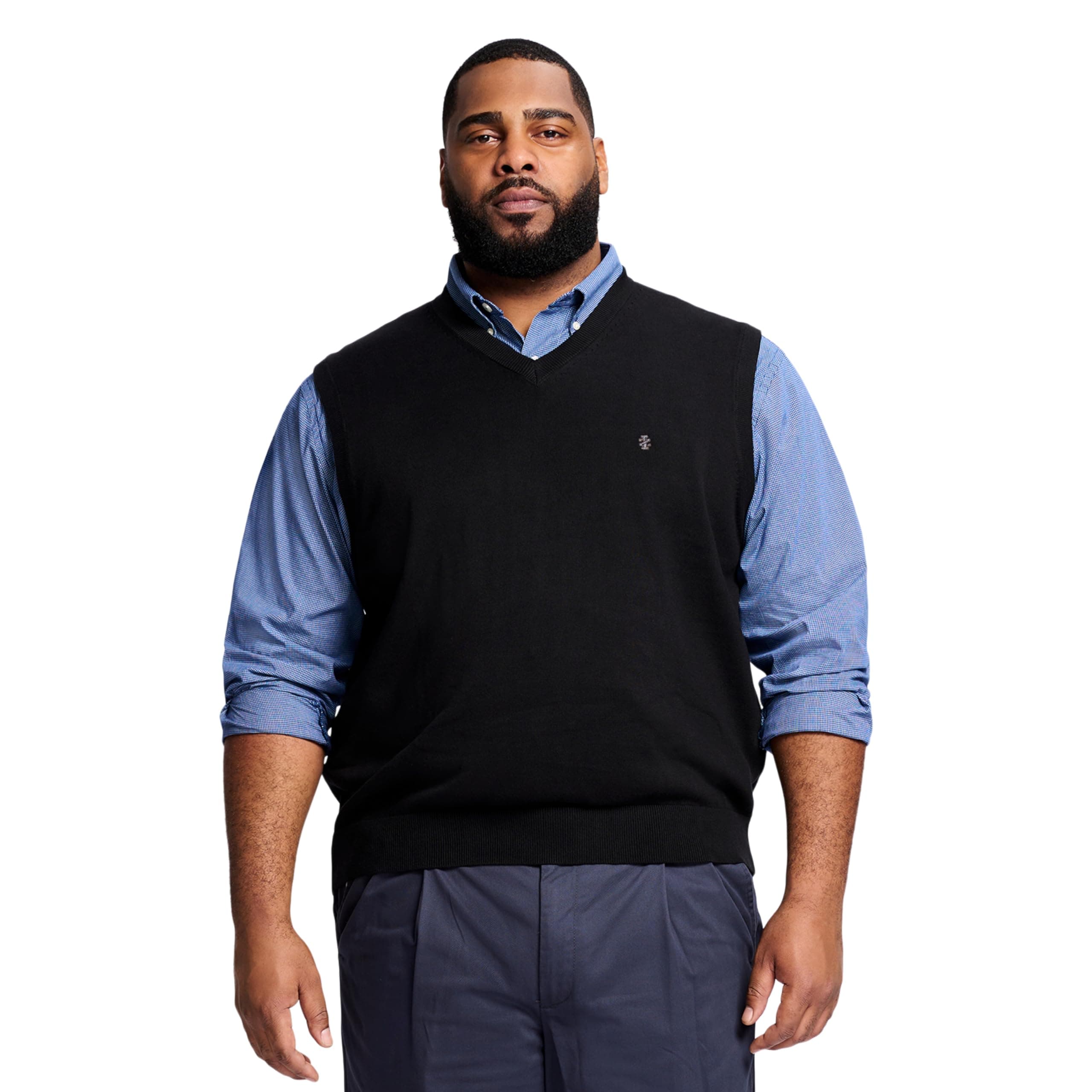 IZOD Men's Big and Tall Premium V-Neck Sweater Vest